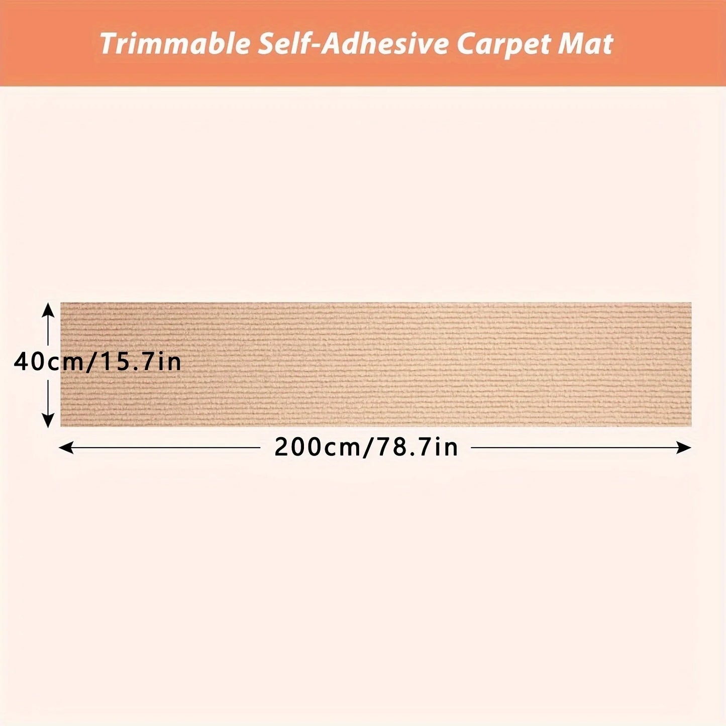NEW Arrivals 3 Colors 78.7x15.7" Large Customizable Self-Adhesive Cat Scratching Mat - Protects Furniture & Promotes Healthy Claws Home Pets Supplies