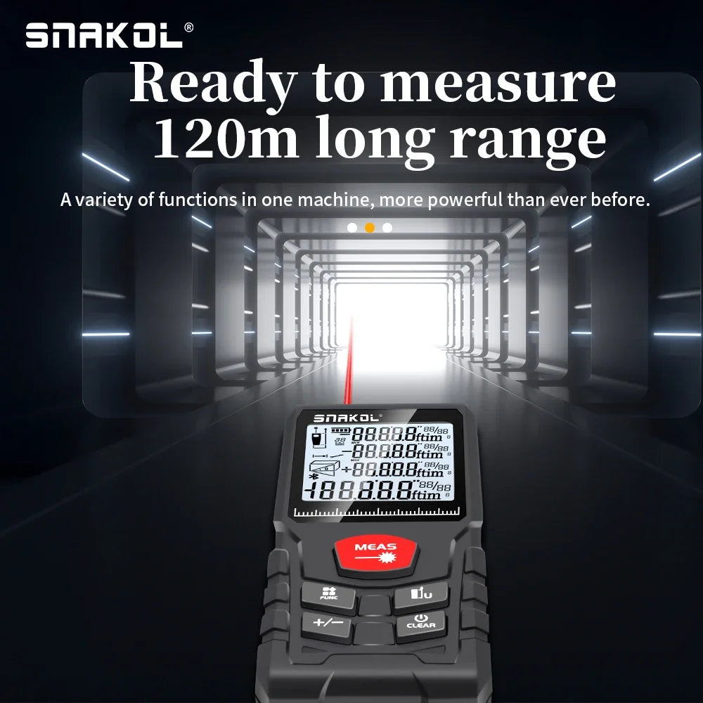NEW Arrivals 100-120M Laser Distance Meter Professional Rangefinder with Digital Tape Measure Functionality, Precision Ruler
