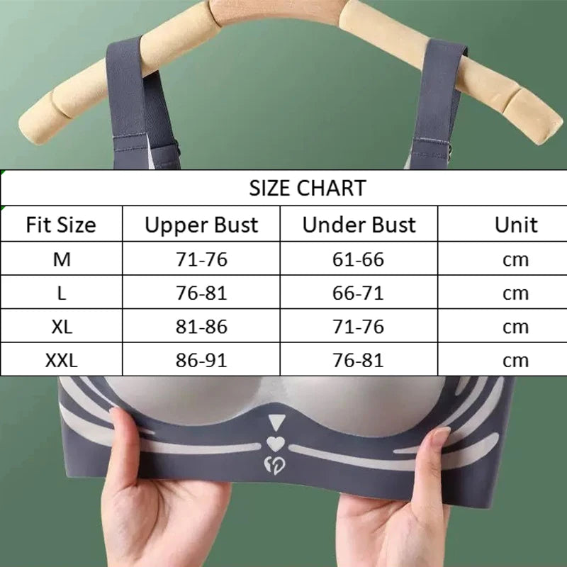 NEW Arrivals M-2XL 4 Colors Super Gather Wireless Push-Up Bra Women Gathered Up Soft Support Adjustable Underwear Anti-Sagging Seamless Lift-Up Bra Ladies Luxury Underwear