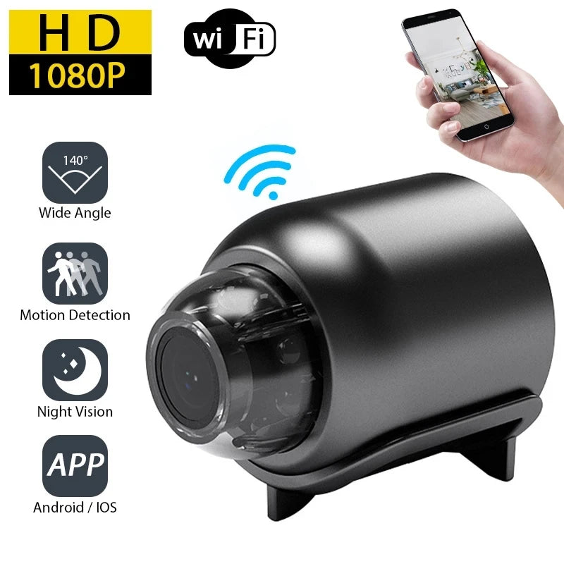 NEW Arrivals X5 Mini Camera Video & Audio Recording 1080P Clear Night Vision Lightweight Portable Premium Cams Motion Detection Wireless Surveillance Camera Home Security Supplies
