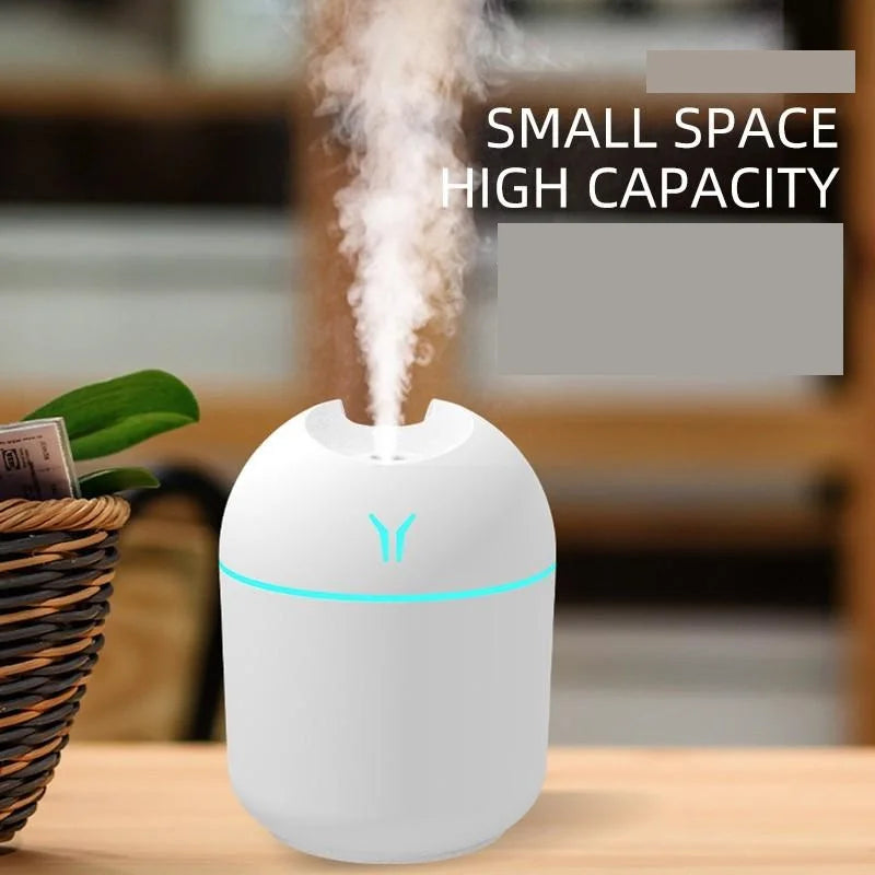 NEW Arrivals 250ML USB Mini Air Humidifier Aroma Essential Oil Diffuser For Home Office Car Ultrasonic Mute Mist Maker Diffuser with LED Color Lamp Bedroom Living Room Aromatherapy