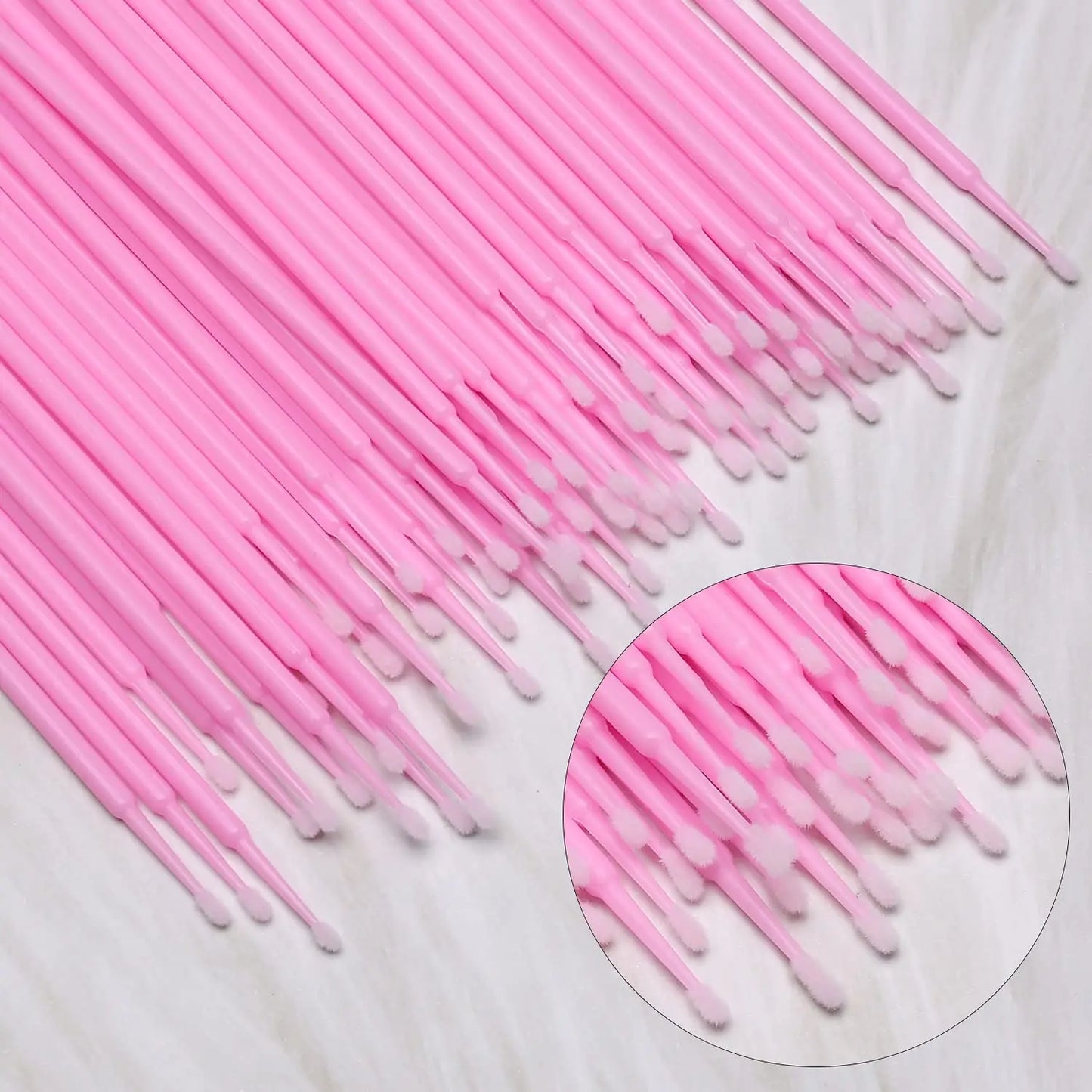 500pcs Disposable Micro Eyelash Brush Heads, Expanded Personal Eyelash Brush Heads, Multi-purpose Micro Brush Heads