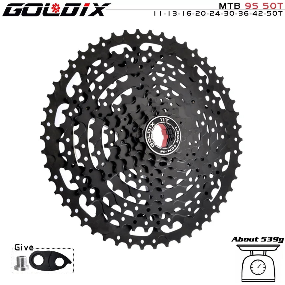 NEW Black MTB Cassette 8/9/10/11/12 Speed 40/42/46/50/50T K7 8/9/10/11/12v Bicycle Freewheel Bicycle Sprocket for Shimano HG Bicycle Accessories Sports Supplies