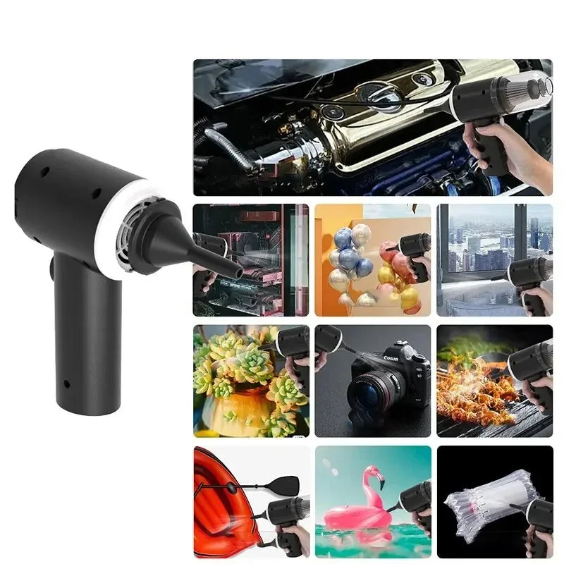 NEW Arrivals 9000PA Wireless Car Vacuum Cleaner USB Charging 1200mAh Portable Cleaning Appliance Mini Wet and Dry Vacuum Cleaner Household Car Cleaning Supplies