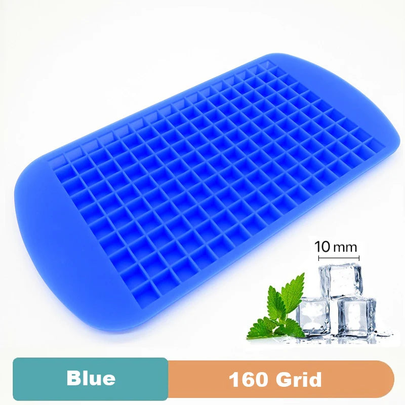 NEW Arrivals 4PCS Set 160 Grid Big Ice Tray Mold Giant Jumbo Large Food Grade Silicone Ice Cube Square Tray Mold DIY Ice Maker Ice Cube Tray for Cocktails