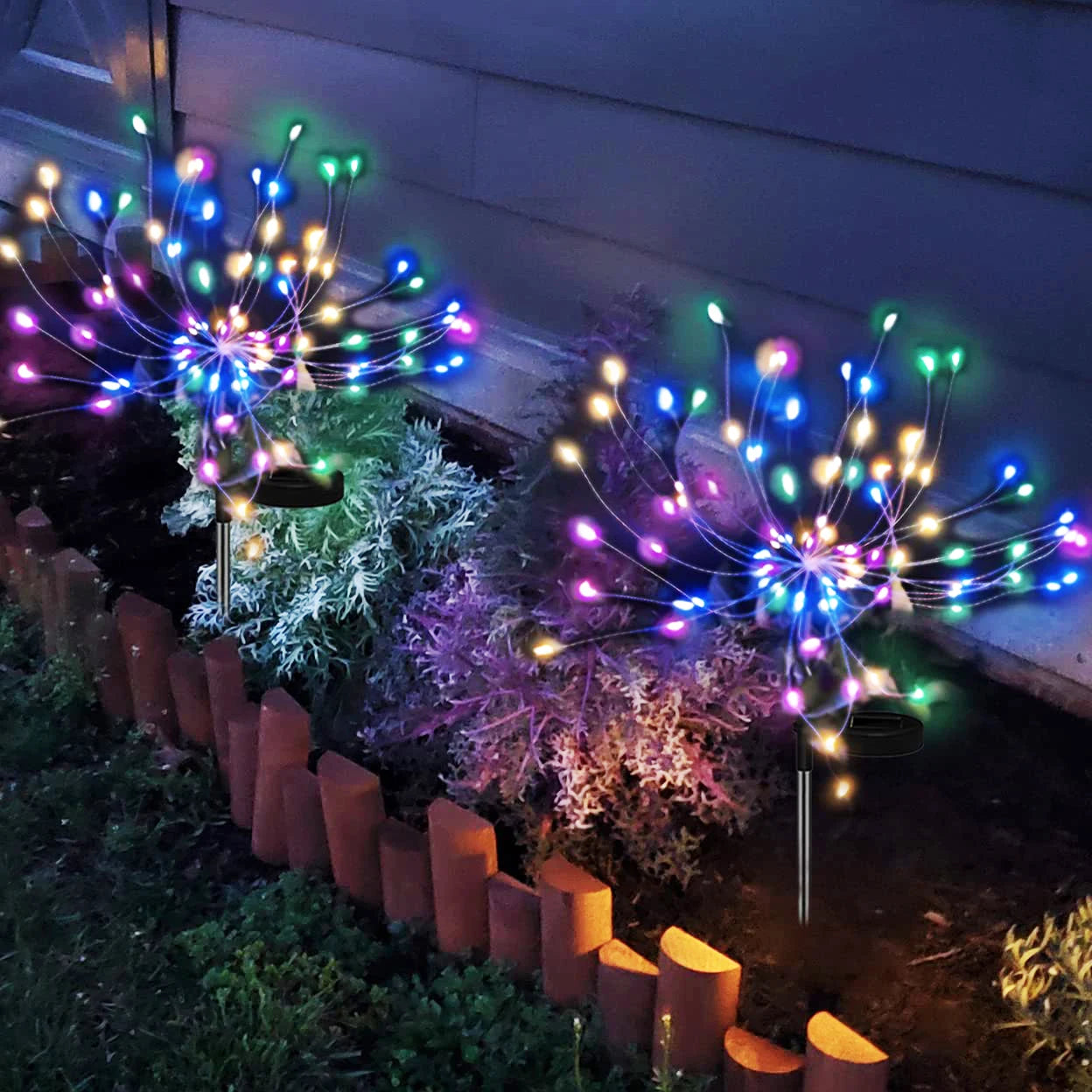 NEW 8PCS Set 200 LED Solar Firework Light Waterproof Outdoor 8 Lighting Modes Fairy String Light Christmas Lawn Lamp Garden Decoration
