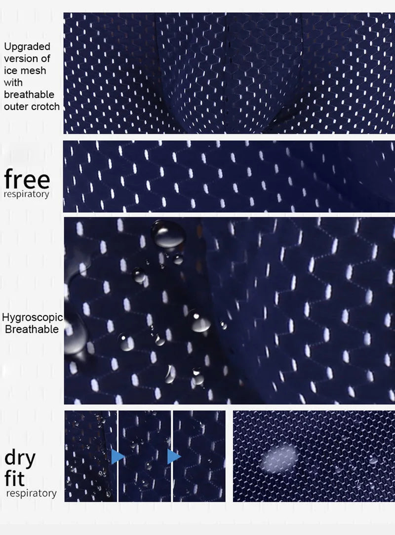 Boxers Men Boxer Shorts Men Underwear Male Underwear Boxers Homme Ice Silk Mesh Boxershorts Plus Size Panties Sexy Underpants