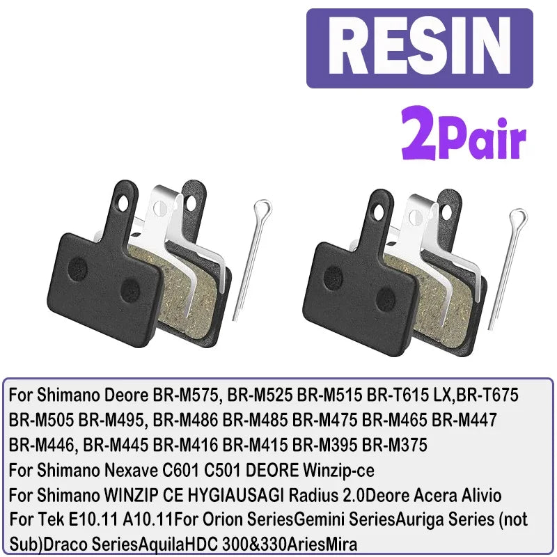 8 Pairs Set Bike Resin Disc Brake Pads - Wear-Resistant Hydraulic Brake Pads Compatible with SHIMANO B01S/B03S/B05S MTB Parts Bicycle Accessories Sport Tools