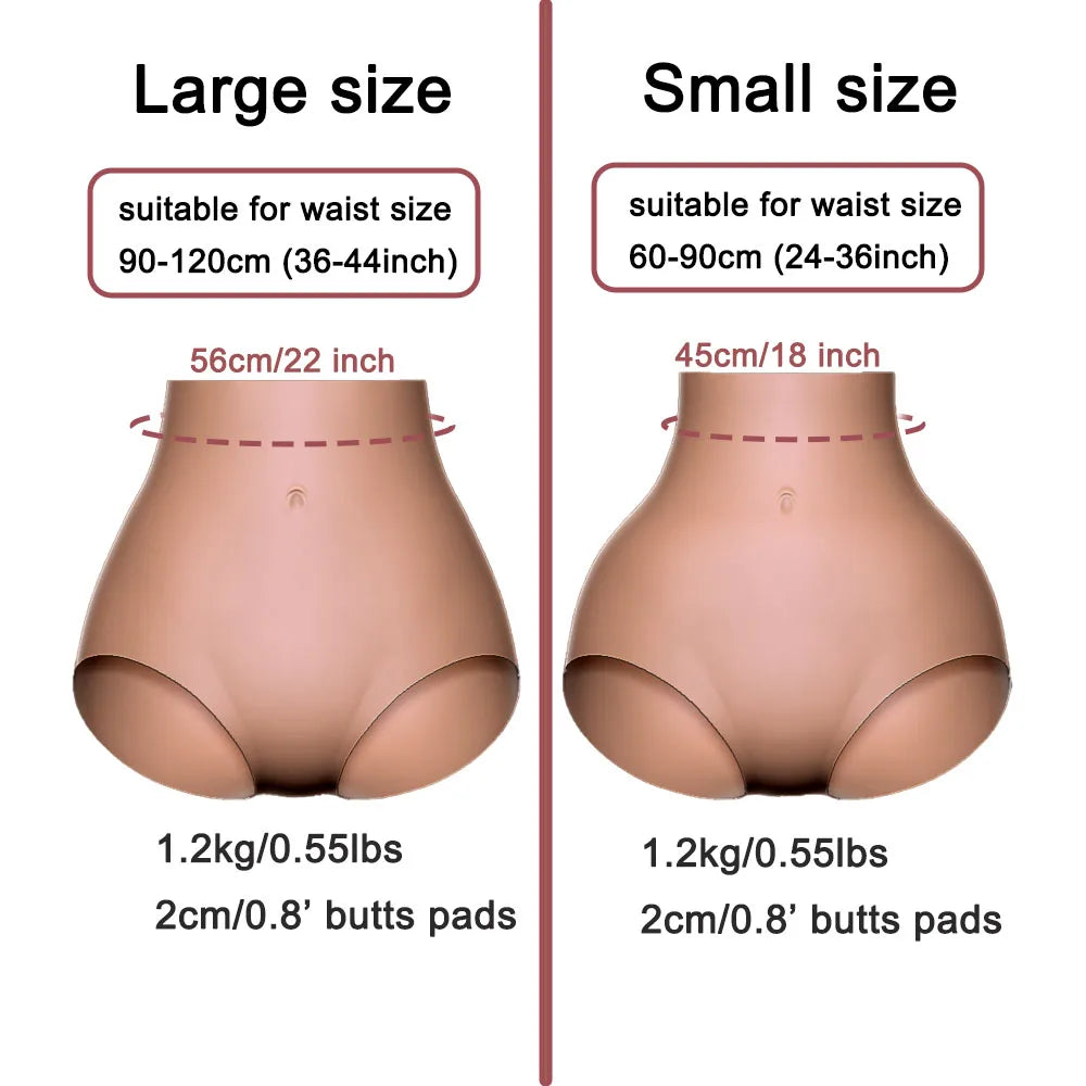 Silicone 2cm Butts Enhancement Padded Panties Female Big Ass Lifter Sexy Underwear Fack Buttocks Shapewear For Women