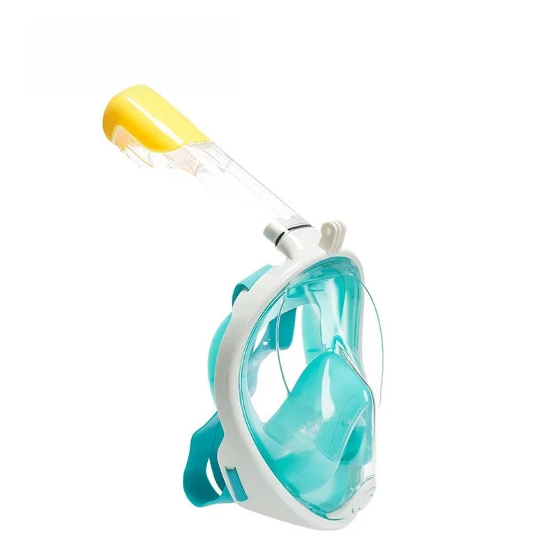 NEW Arrivals S-XL Size Full Face Professional Dive Snorkeling Dry Style Silicone Diving Mask Dual Tube Adult And Children Swimming Water Pool Beach Underwater Accessories Sports Supplies