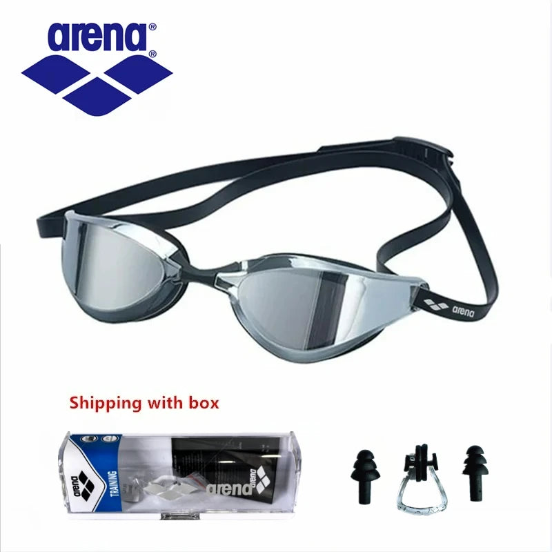 NEW Arrivals 2PCS Set 100% Original ARENA Professional Swimming Racing Goggles High-Definition 7 Colors Waterproof Anti-Fog UV400 Competition Training Swimming Top Quality Goggles