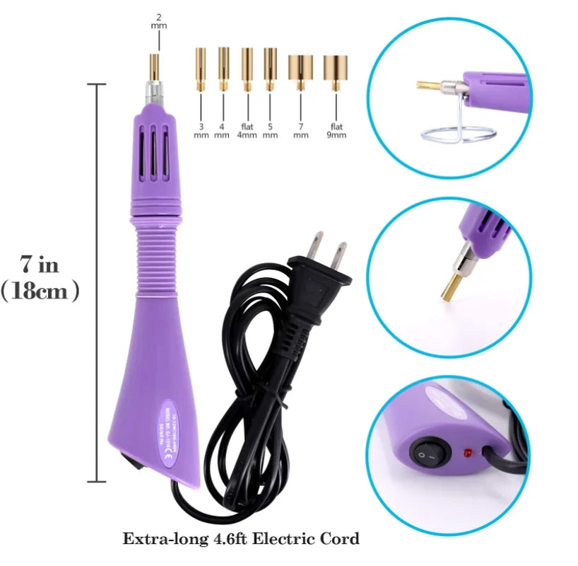 Hotfix Applicator DIY Hot Fix Rhinestone Applicator Wand Tool Kit with 2 Box Strass AAAAA Clear Glass Crystal Hot Fix Rhinestone