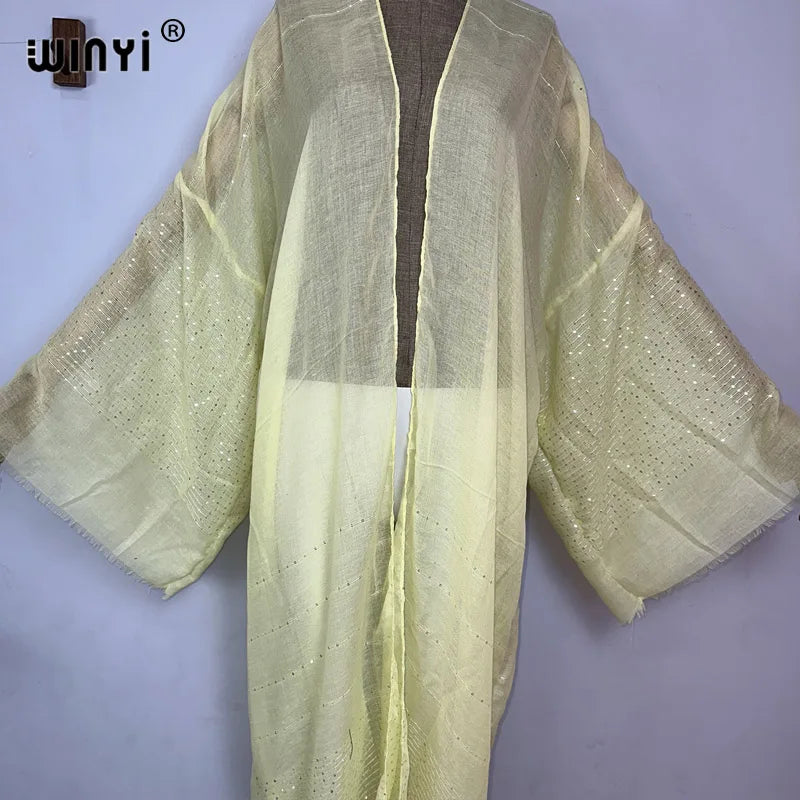 BRAND NEW African Luxury Women 12 Colors/Patterns Bohemian Gold Thread Monochrome Elegant Casual Dress Cardigan Swimwear Swimsuit Cover Ups Sexy Kimono Ladies Summer Maxi Cover-Up Dress