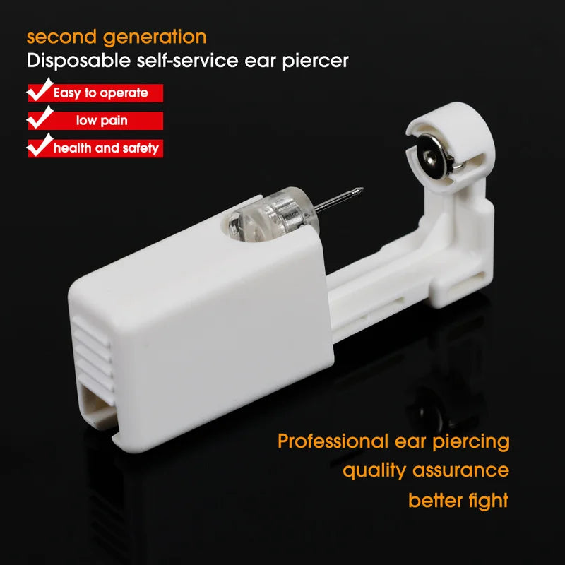 NEW Arrivals 4PCS Set Disposable Safe Painless Ear Piercing Healthy Sterile Puncture Tool Without Inflammation for Earring Ear Piercing Gun Set