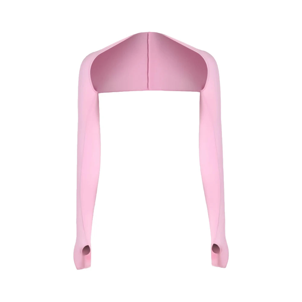 NEW Arrivals 5 Colors Summer Shawl Ice Long Sleeve Breathable Sun Protection Sunscreen Outdoor Sports Quick Drying Oversleeve Top Women Sports Clothing Supplies