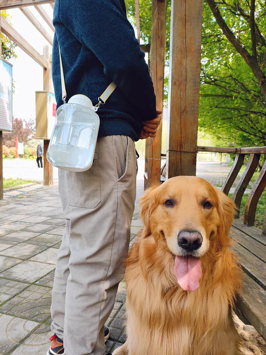 New Dog Ton Ton 1500ML Large Capacity Pet Outdoor Travel Hiking Running Drinking Pot Cat Water Dispenser Portable Cup Water and Food Integrated Bowl Pets Supplies