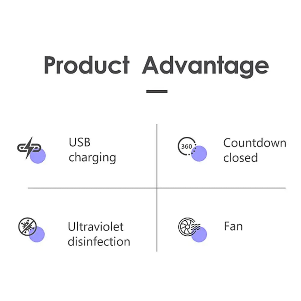 4 Slots UV Sterilization Toothbrush Holder Intelligent Sterilization No Punch Smart Toothbrush Rack Digital Display Rechargeable