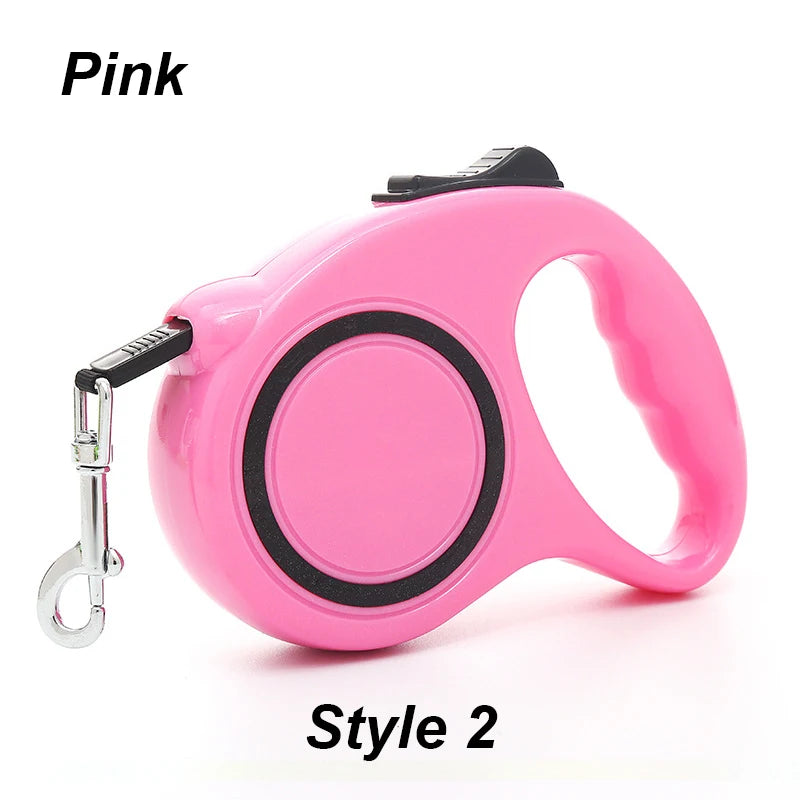 NEW Arrivals 12 Colors 5m Dog Leash Strong Automatic Retractable Durable Nylon Lead Puppy Outdoor Travel Walking Hiking Traction Rope Dogs Accessories Pets Supplies