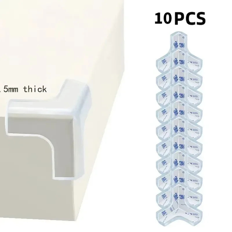 NEW Arrivals 1OPCS Corner Guards Set + 3M Transparent PVC Baby Protection Strip with Double-Sided Tape Anti-Bumb Kid Safety Table Edge Furniture Guard Corner L Protectors