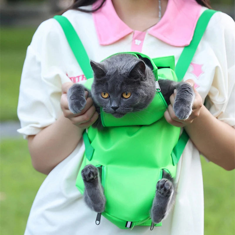 Multifunctional Pet Bag Breathable Cat Double Shoulder Portable Cat Bag Anti-Scratch Bite Fixed Cat Bag Injection Bags Foldable