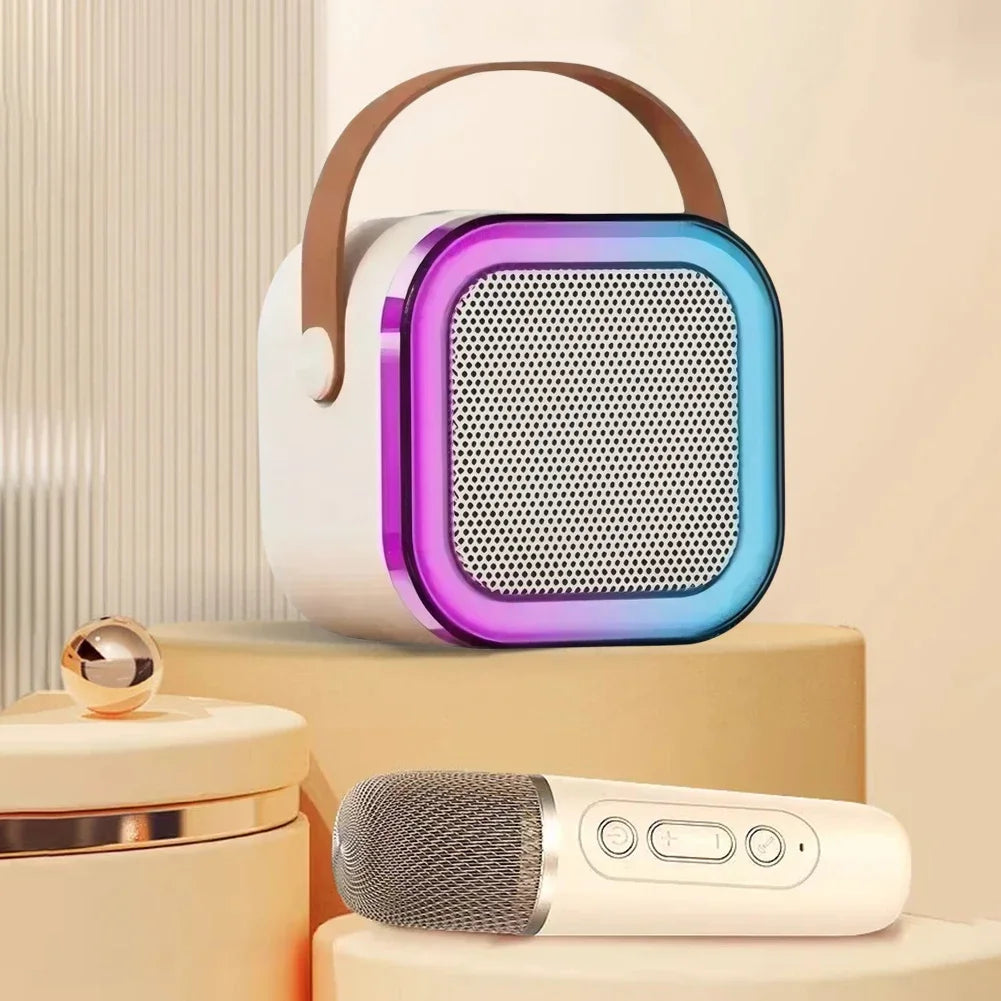 NEW Arrivals K12 Karaoke Machine Portable Bluetooth 5.3 PA Speaker System with 1-2 Wireless Microphones Home Family Singing Children's Gifts