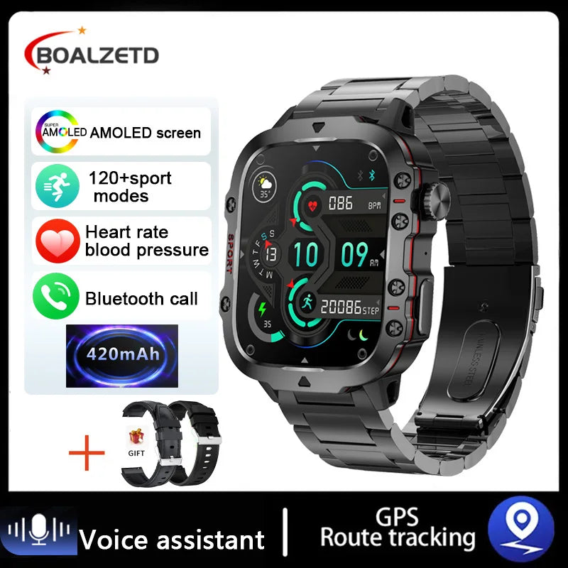 NEW For Xiaomi Military Smart Watch Men IP68 5ATM Outdoor Sports Fitness Tracker Health Monitor 1.96" BT Call Smartwatch Health Care Accessories Products Electronic Supplies