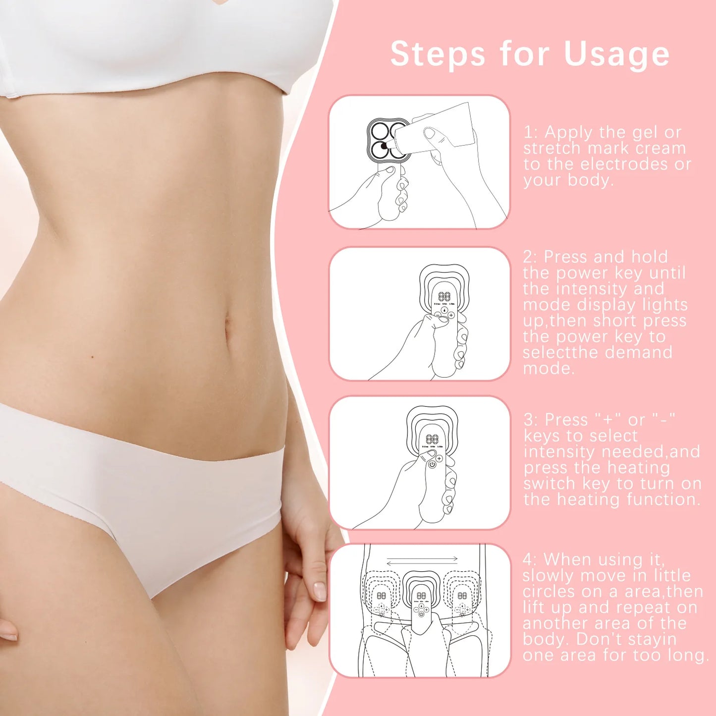 NEW Arrivals Abdomen Electric Massage Device Deep Tissue and Cellulite Remover Massager for Belly Legs Arms Body Sculpting Machine Fat Burner Slimming Equipment