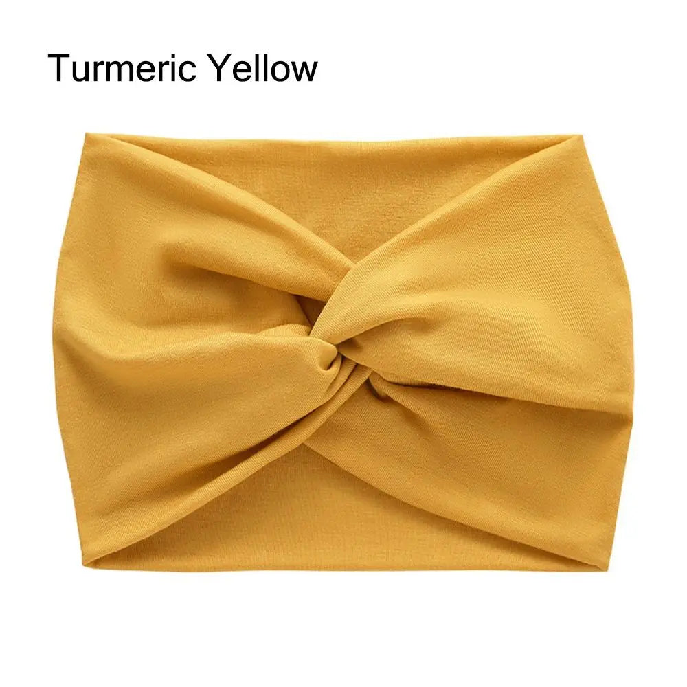 NEW Arrivals 29 Colors/Patterns Sports Bohemian Wide Cotton Stretch Headbands Women Headwrap Yoga Hair Bands Headwear Bandana Twisted Wide Headbands Hair Accessories