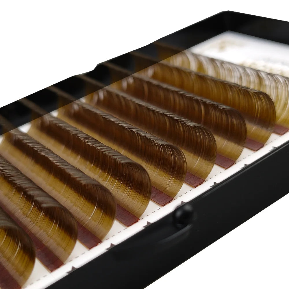Abonnie Dark Brown Individual Eyelashes Extension Premium Eyelashes 8-15&mix Mink Lashes Professional Classic Lash Extensions