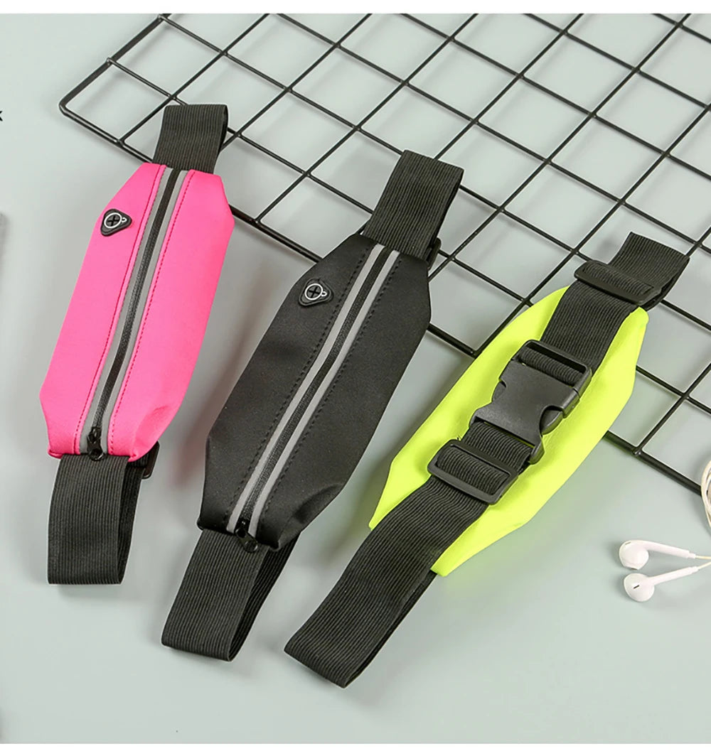 NEW Arrivals Running Belt Waist Bag for Cell Phone Sports Fanny Pack Waterproof Men Women Hidden Gym Bags Pouch Outdoor Travel Hiking Beach Cycling Waist Bags Sports Supplies