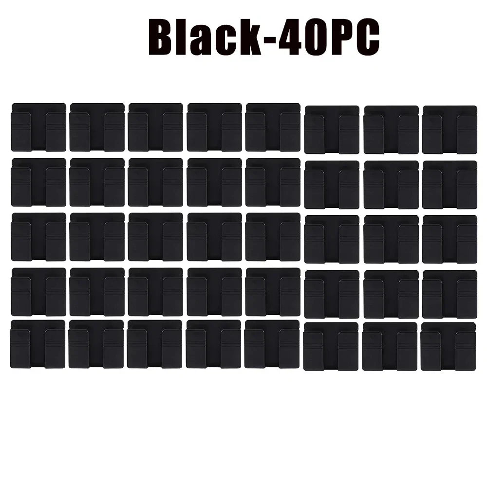 NEW Arrivals 40PCS Set Multifunctional Wall Mount Phone Holder Charging Station Storage Dock Organizer Box Remote Control Shelf Bracket Home Office Mobile Phones Accessories
