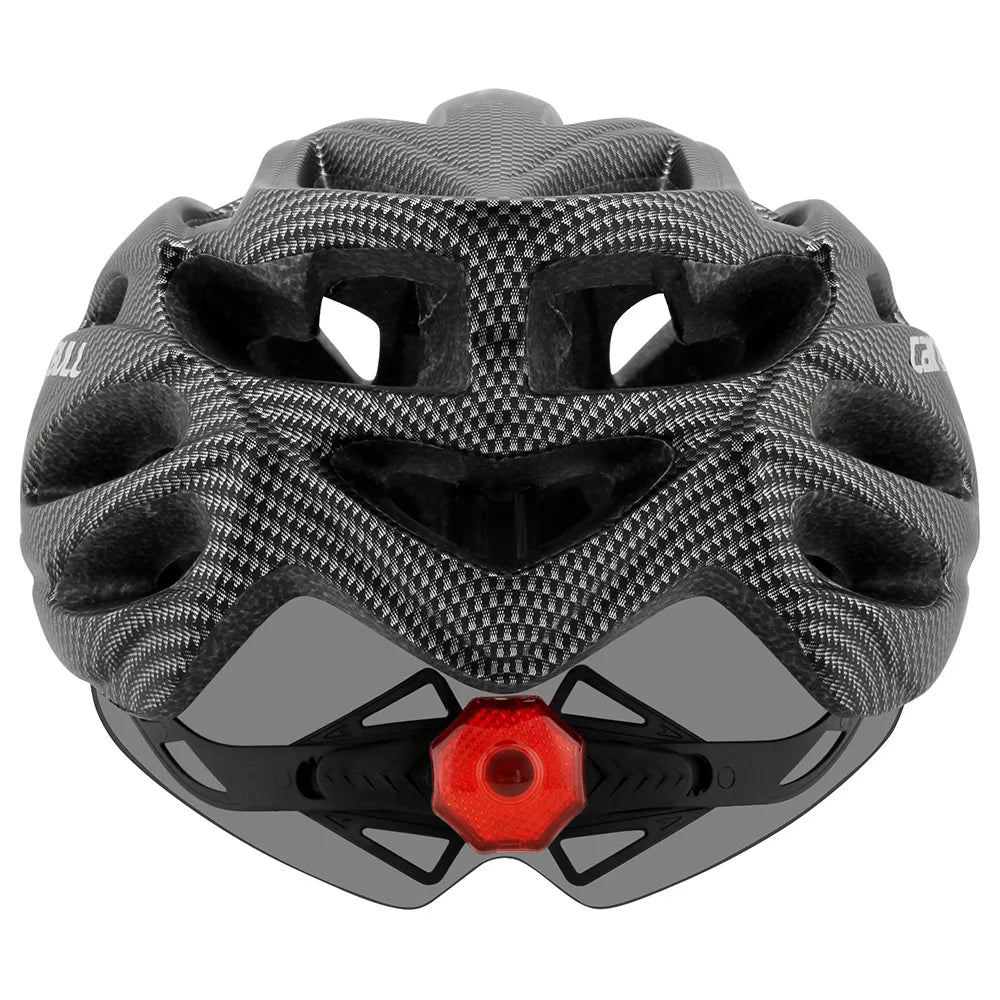 NEW 230g Ultralight 4 Colors Helmet Road Cycling Helmet Integrally- Molded with Removable Visor Goggles Bike Taillight Helmet Cycling Accessories Sports Supplies