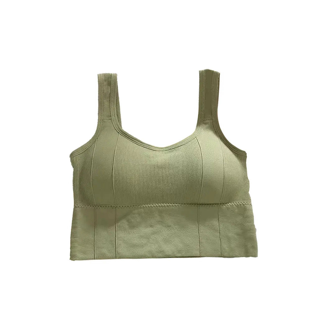 NEW Arrivals 8 Colors Breathable Sports Bra Anti-Sweat Fitness Build-In Tops Women Seamless Yoga Bra Shockproof Crop Top Push Up Sport Bra Gym Girls Workout Tops