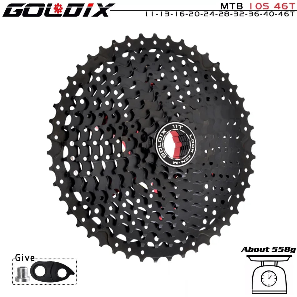 NEW Black MTB Cassette 8/9/10/11/12 Speed 40/42/46/50/50T K7 8/9/10/11/12v Bicycle Freewheel Bicycle Sprocket for Shimano HG Bicycle Accessories Sports Supplies