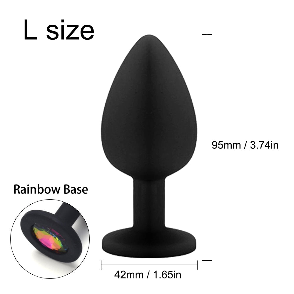3 Sizes Sex Shop Adult Silicone Jewelry Anal Trainer Sex Prostate Back Yard Toy Anal Butt Plug for Women Man Couple Gay Unisex
