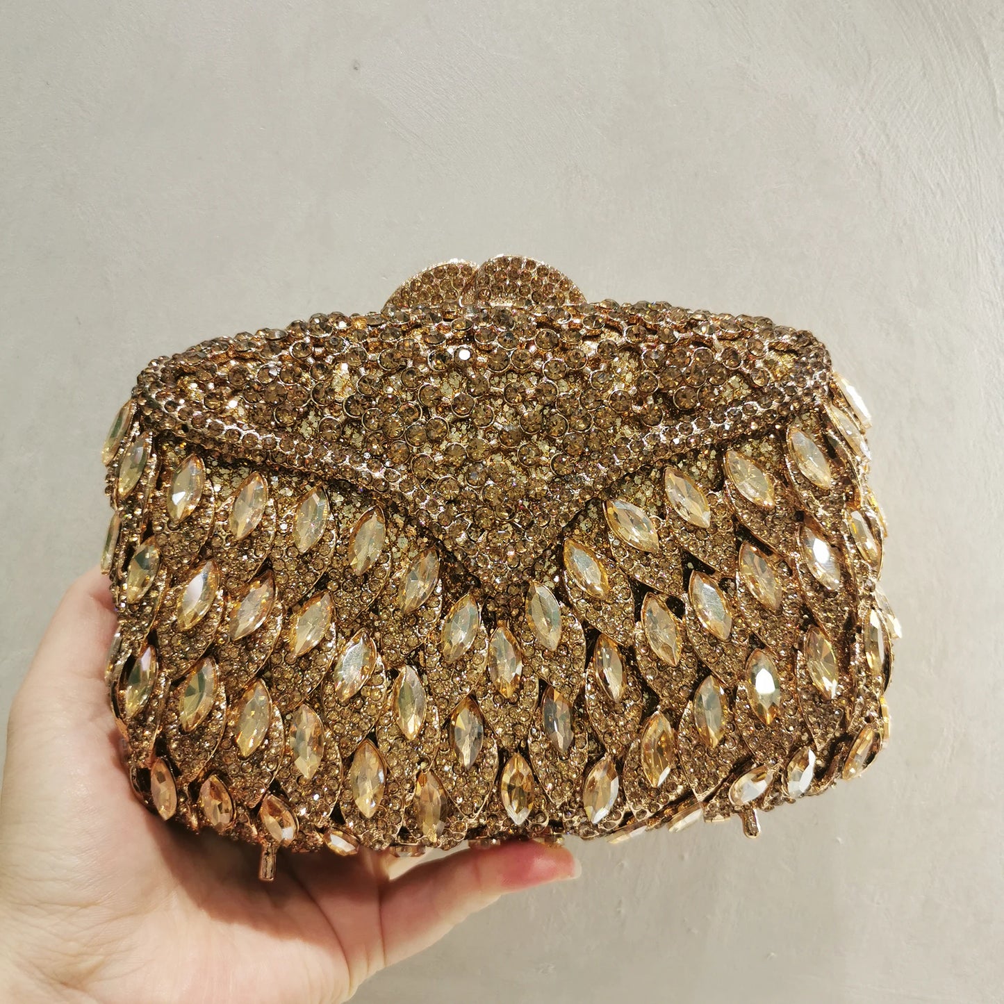 NEW Luxury 16 Styles Women Dark Gold Stones Clutch Bags Lady Evening Bag Bridal Rhinestone Handbags Wedding Dinner Business Dinner Purse Girls Ladies Luxury Fashion Apparel Accessories Clothing Supplies