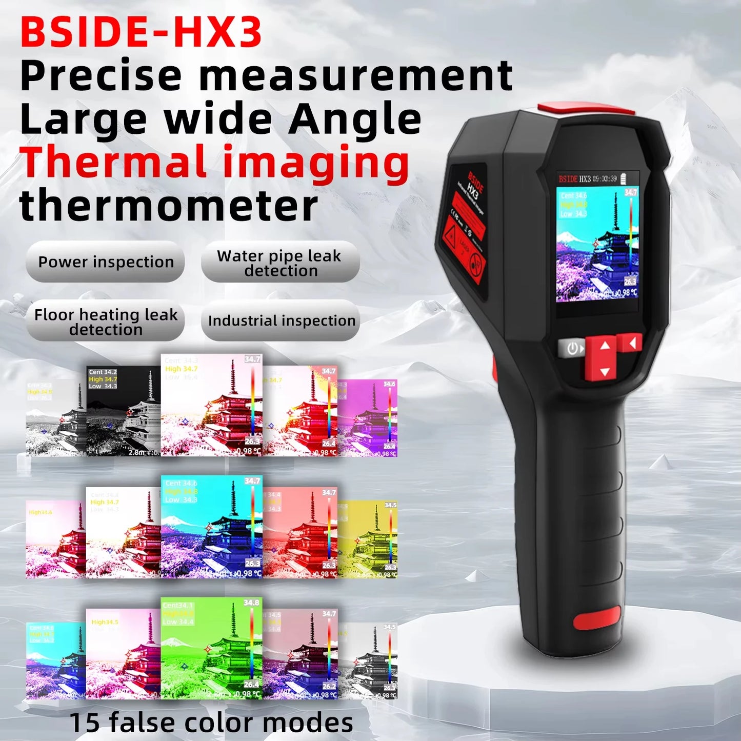 NEW Arrivals HX3 Thermal Imaging Thermometer High Precision Pipe Leak Detection 240x240 Thermal Resolution 2.4'' TFT Color Screen LED