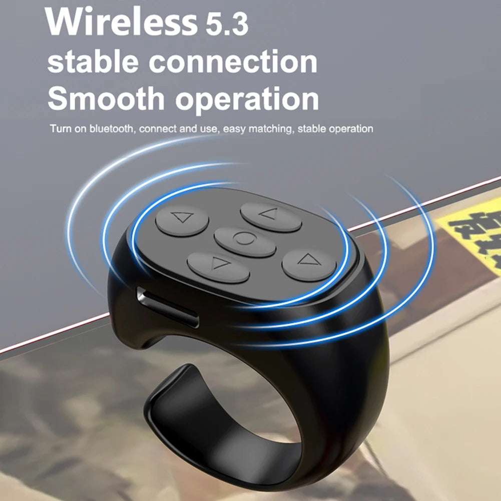 NEW Arrivals 3 Colors For TikTok Ring Bluetooth Remote Control Fingertip Selfie Video Controller Automatic Page Turner Browsing Ring Mobile Phones Accessories