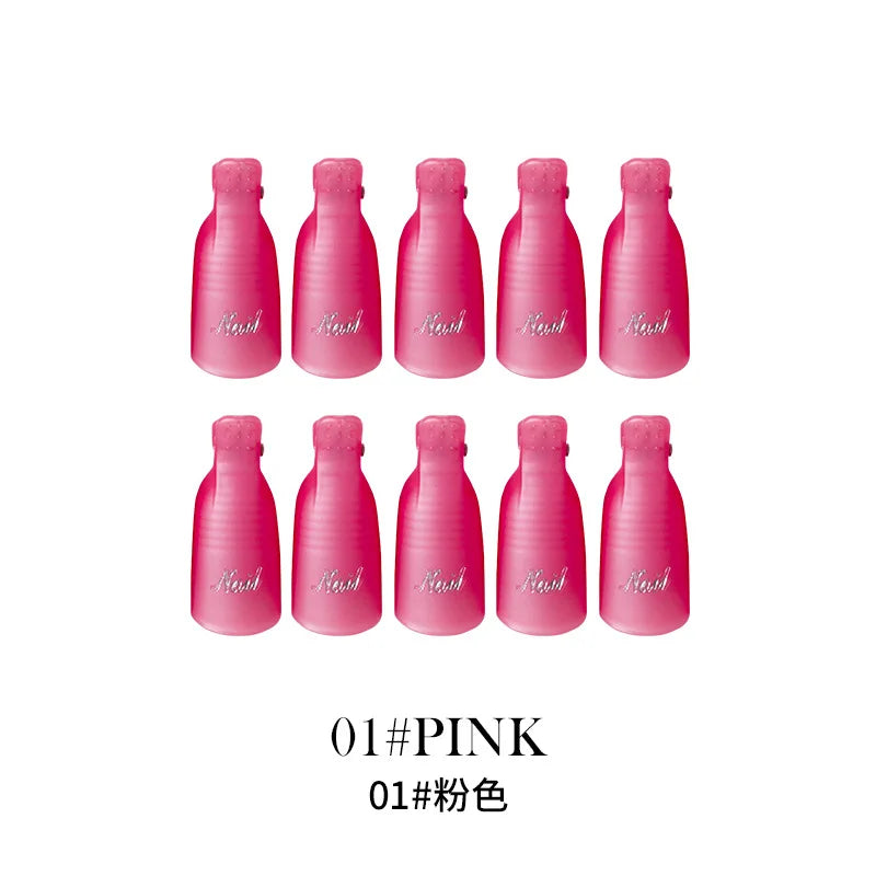 NEW Arrivals Plastic Nail Art Soak Off Cap Clips UV Gel Polish Remover Wrap Tool Fluid for Removal of Varnish Manicure Tools Women Ladies Beauty Salon Supplies