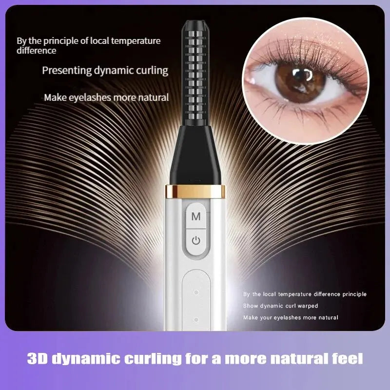 Eyelash Ironing Artifact Electric Rechargeable Styling Heating Lasting Curling Device Household Portable Novice
