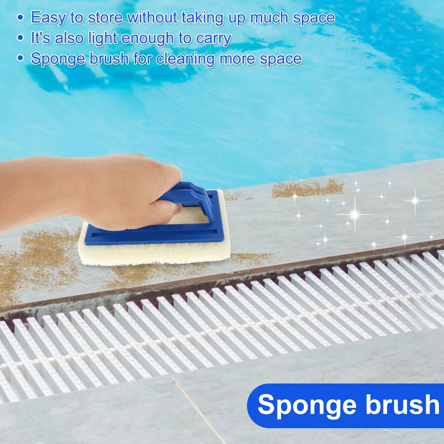 3Pcs Pool Cleaning Kit with Adjustable 63in Handle Cleaning Skimmer Clean Bottoms Net For Pool Filter Swimming Pool Brush Tool