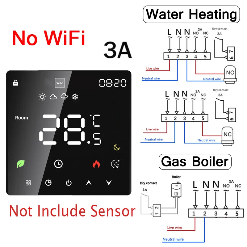 NEW Arrivals TUYA Wi-Fi Smart Thermostat Electric Floor Heating TRV Water Gas Boiler Temperature Voice Remote Controller for Google Home Alexa Support