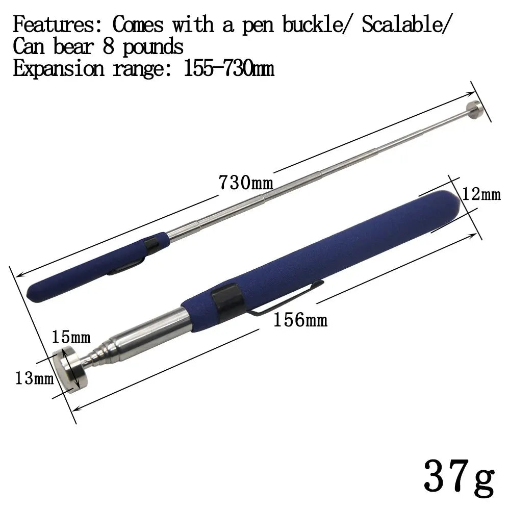 NEW Arrivals Magnetic Retractable Pickup Suction Iron Rod Portable Multifunctional Extractor Pen Clip Automotive Car Motorcycles Repair Tools