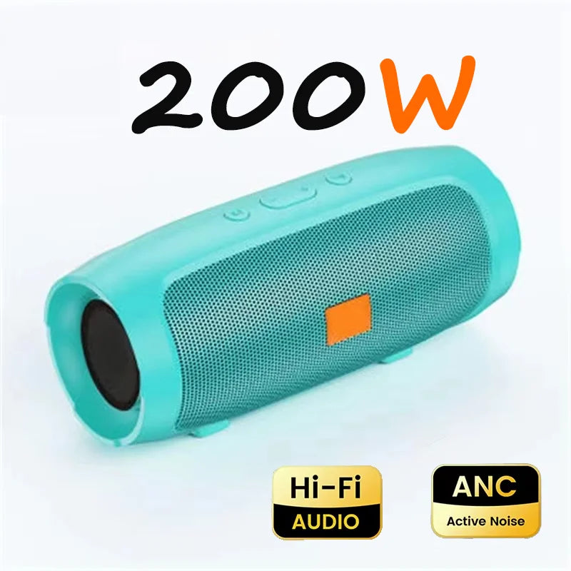 200W NEW Portable Bluetooth Speaker Wireless High Fidelity Surround Sound Box Outdoor Camping Picnic Hiking Waterproof Camping Party Loudspeaker
