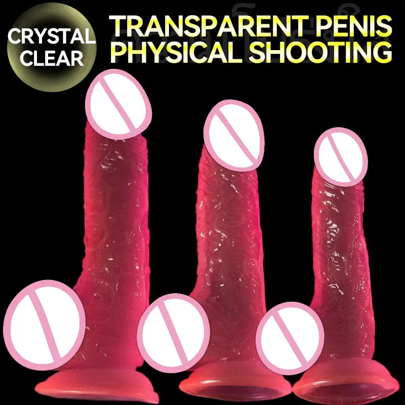 Adult Realistic Dildo Masturbator Anal Toys For Women Crystal Suction Cup Penis Female G-Spot Erotic for Adults 18