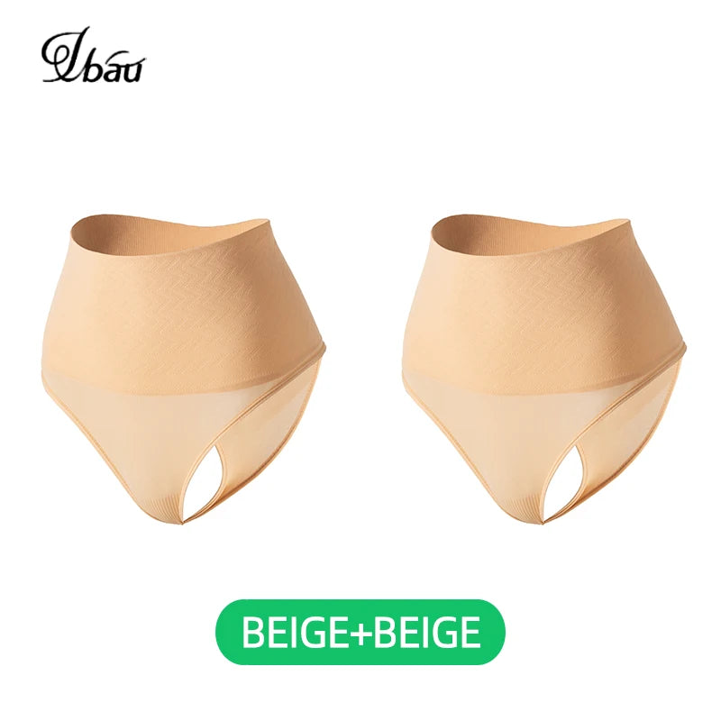 NEW Arrivals 2PCS Set High Waist Thongs Seamless Women Panties G-String Lingerie Tummy Control Shaping Girdle Shaper Underwear