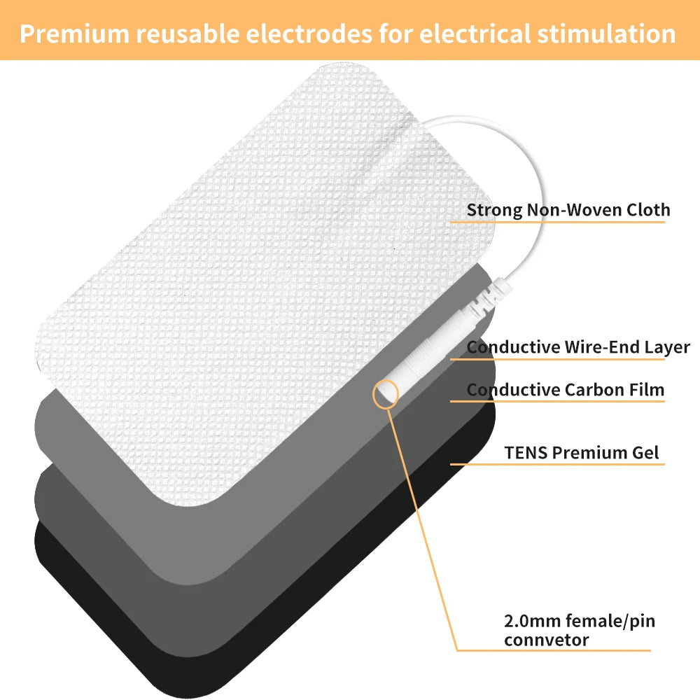 NEW Arrivals 50PCS Set Electrode Pads Gel For Tens Acupuncture Physiotherapy Massager Patches Slimming Pulse EMS Muscle Stimulator Sticker