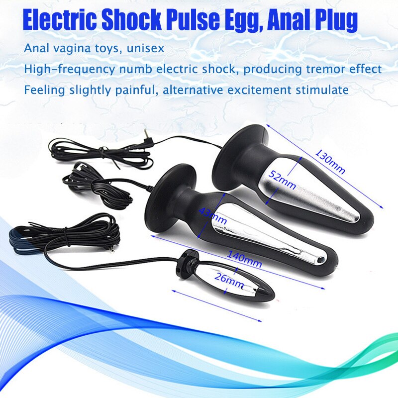 Hot!Electric Shock Anal Butt Plug Anus Vagina Expand Dildo Vibrator for Women Men E-stim Prostate Massage Bdsm Toy on Couple Sex