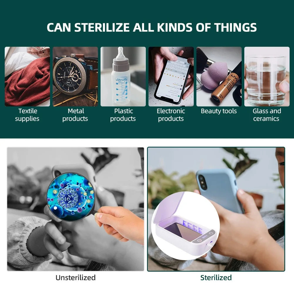 Electric UV Sterilizer Aromatherapy Box Ultraviolet Ray Disinfection Box Anti Bacteria Machine For Daily Life Strong Weak Light