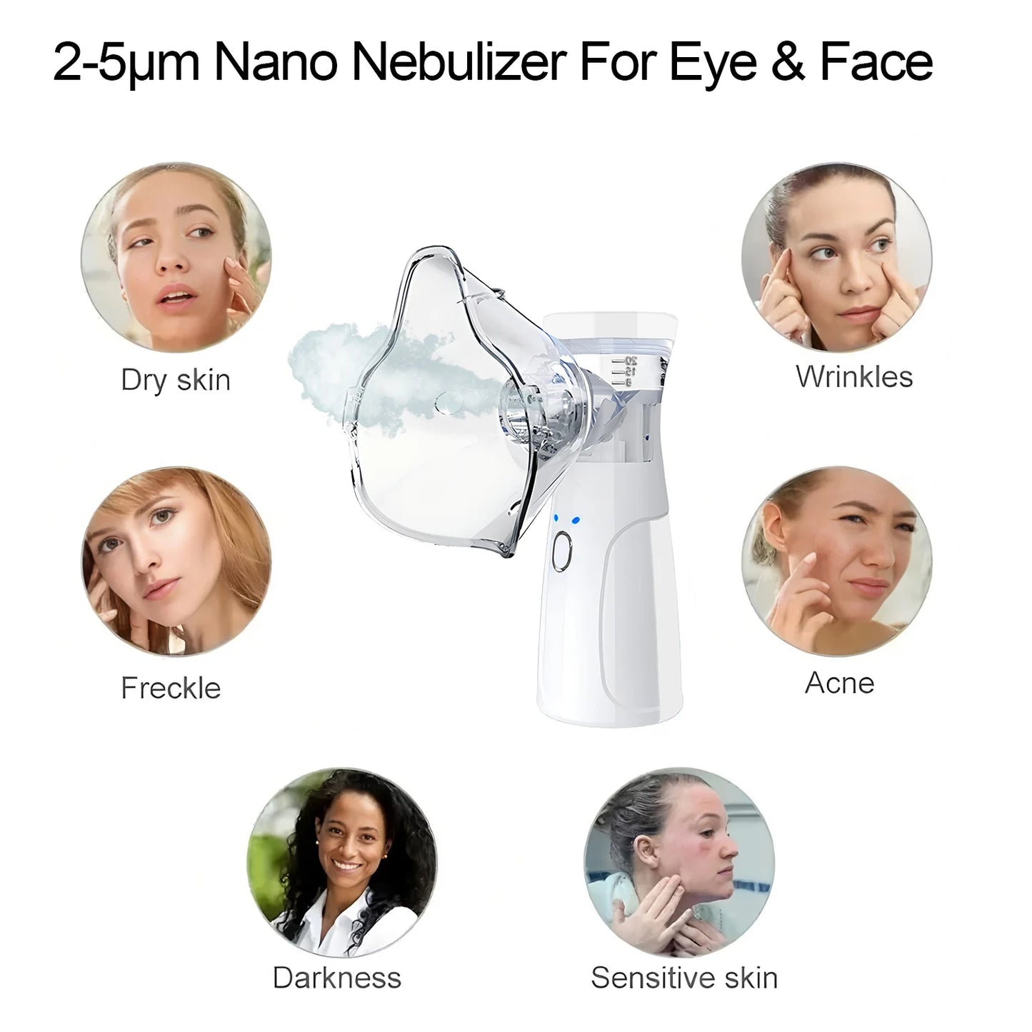 NEW Arrivals Top Quality Spray-Head Nano Mist Sprayer Mini Handheld Hydrating Humidifier Skin Care Portable Facial Steamer Nebulizer